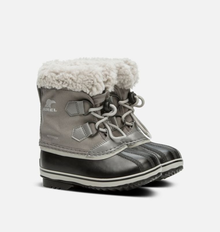 Botas Nieve Sorel Niños - Childrens Yoot Pac™ Nylon Gris/Negras - 81623-QRKG